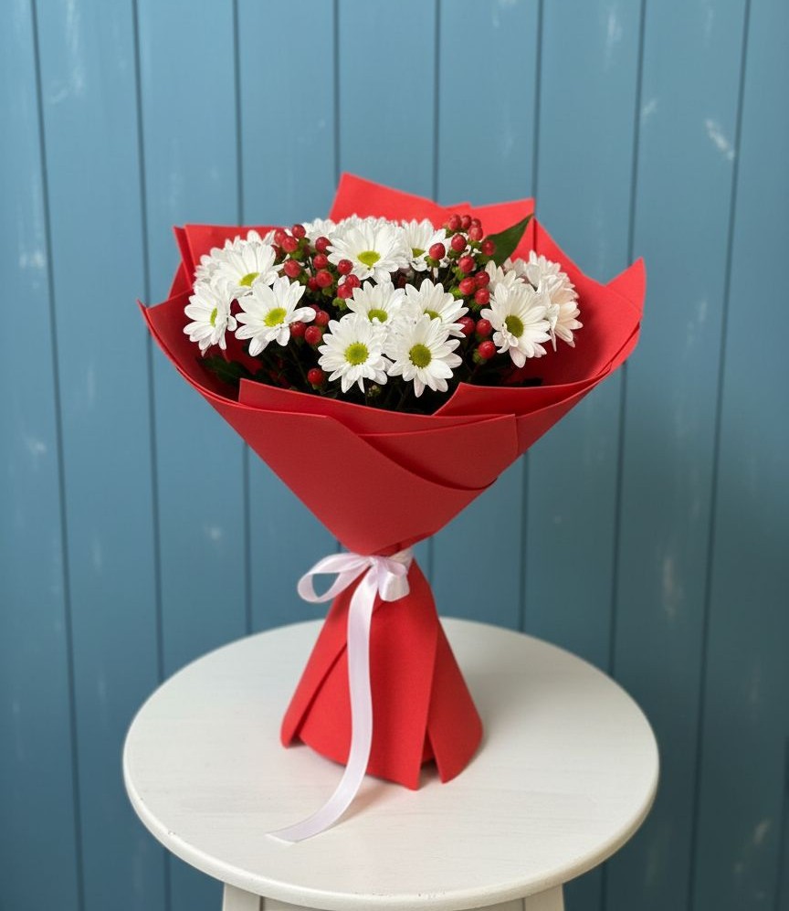 Букет цветов из: Хризантемы в Приазовской