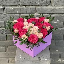 Цветочная композиция из Розы в коробке в Приазовской