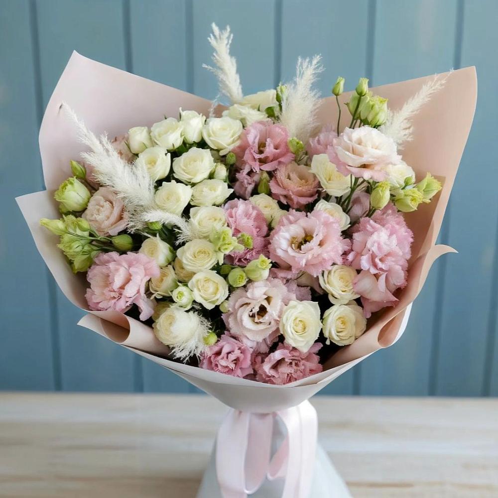 Букет цветов из: Альстромерии и Розы в Приазовской