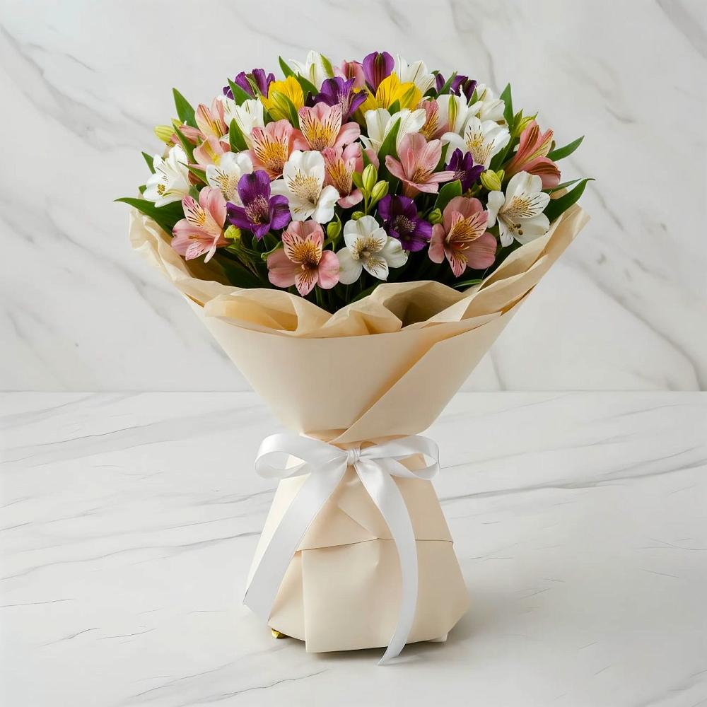 Букет цветов из: Альстромерии в Приазовской