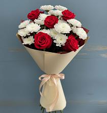 Букет цветов из:  Розы и Хризантемы #REPLACE_PRED# Приазовской