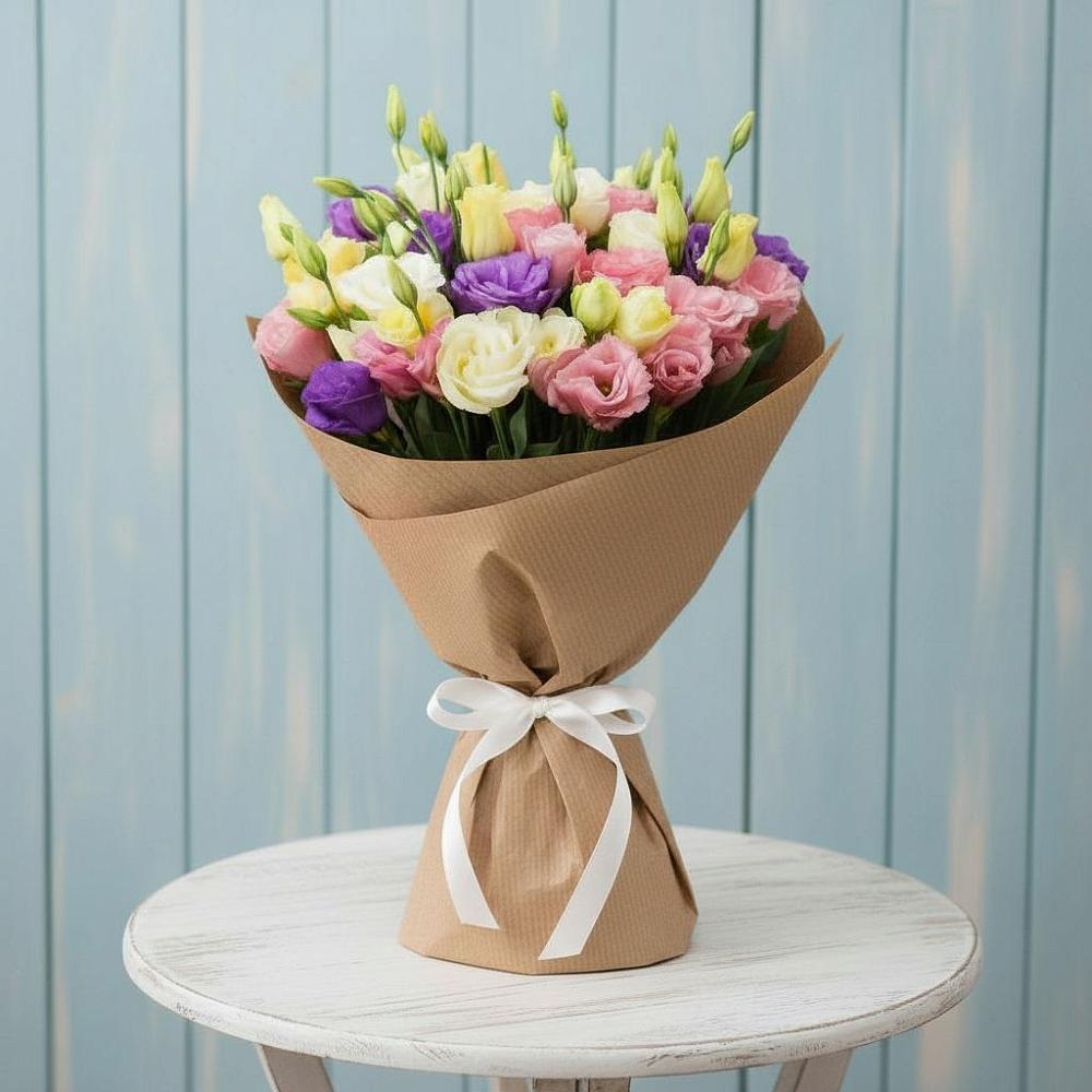 Букет цветов из: Лизиантусы в Приазовской