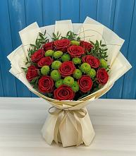 Букет цветов из:  Розы и Хризантемы #REPLACE_PRED# Приазовской