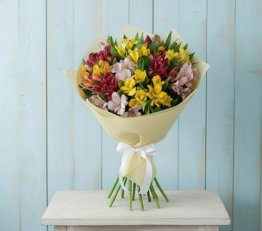 Букет цветов из: Альстромерии в Приазовской