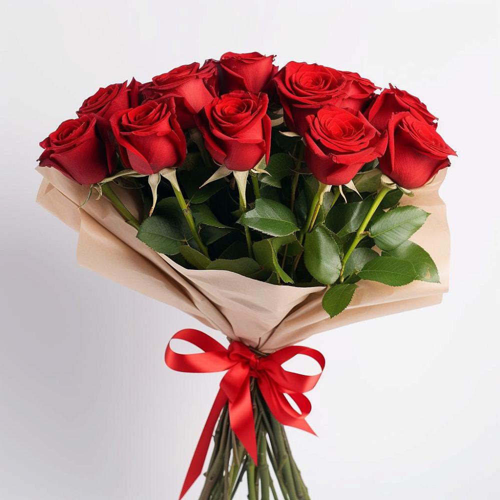 Букет 11 Красных роз Эдлесс Лав в Приазовской